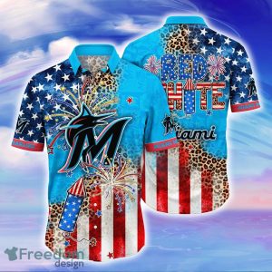 Miami Marlins MLB Hawaiian Shirt Independence Day Shirt For Fans