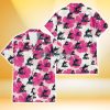 Miami Marlins Pink White Hibiscus Misty Rose Background 3D Hawaiian Shirt Gift For Fans