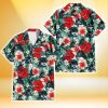 Miami Marlins Red Coral Hibiscus White Porcelain Flower Banana Leaf 3D Hawaiian Shirt Gift For Fans