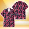Miami Marlins Red Hibiscus Dark Gray Background 3D Hawaiian Shirt Gift For Fans