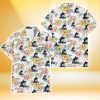 Miami Marlins Sketch Red Yellow Coconut Tree White Background 3D Hawaiian Shirt Gift For Fans