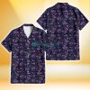 Miami Marlins Thistle Sketch Hibiscus Dark Slate Blue Background 3D Hawaiian Shirt Gift For Fans