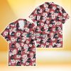 Miami Marlins White Hibiscus Indian Red Background 3D Hawaiian Shirt Gift For Fans