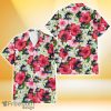 Miami Marlins White Porcelain Flower Pink Hibiscus White Background 3D Hawaiian Shirt Gift For Fans