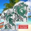 Michigan State Spartans Aloha Hawaiian Shirt Custom Name Summer Gift Holiday Team Shirt