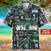 Michigan State Spartans Logo Hawaiian Shirt For Fans Trending Beach Shirt Custom Name