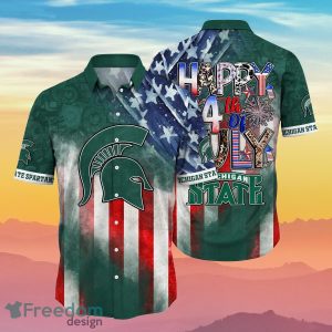 Michigan State Spartans NCAA1 Hawaiian Shirt 4th Of July Independence Day Best Gift For Men And Women Fans