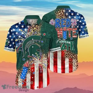 Michigan State Spartans NCAA1 Hawaiian Shirt 4th Of July Independence Day Ideal Gift For Men And Women Fans