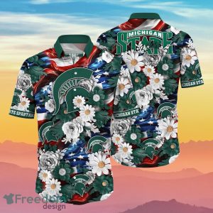 Michigan State Spartans NCAA1 Hawaiian Shirt 4th Of July Independence Day Special Gift For Men And Women Fans