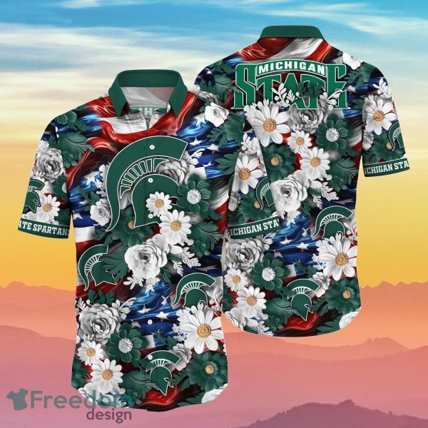 Michigan State Spartans NCAA1 Hawaiian Shirt 4th Of July Independence Day Special Gift For Men And Women Fans