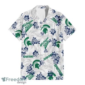 Michigan State University Floral Hawaiian Shirt For Men And Women