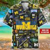 Michigan Wolverines Logo Hawaiian Shirt For Fans Trending Beach Shirt Custom Name