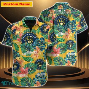 Milwaukee Brewers MLB Custom Name Hawaiian Shirt For Men Women Gift For Fan
