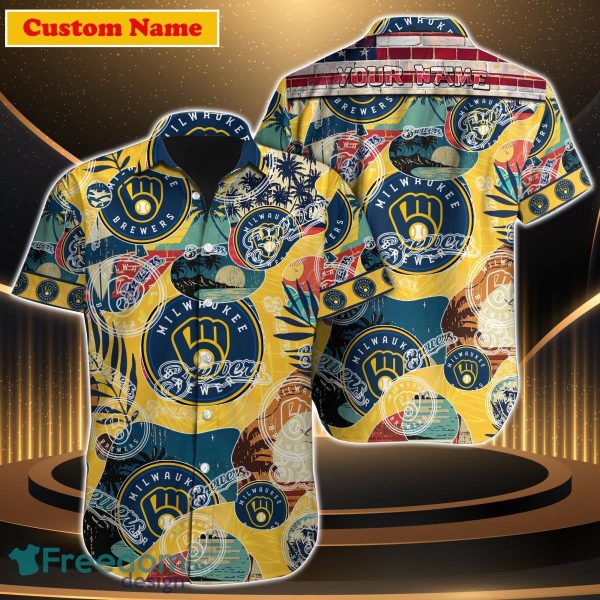Milwaukee Brewers MLB Custom Name Hawaiian Shirt For Men Women Special Gift For Fan