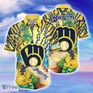 Milwaukee Brewers MLB Flower Hawaiian Shirt For Men Women Best Gift For Fans
