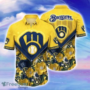 Milwaukee Brewers MLB Flower Hawaiian Shirt For Men Women Best Gift For Real Fans