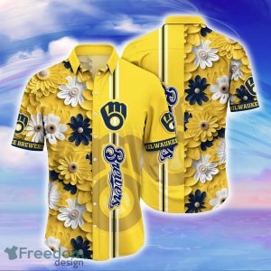 Milwaukee Brewers MLB Flower Hawaiian Shirt For Men Women Gift For Fans