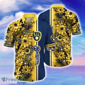 Milwaukee Brewers MLB Flower Hawaiian Shirt For Men Women Great Gift For Real Fans