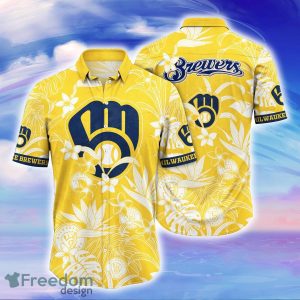 Milwaukee Brewers MLB Flower Hawaiian Shirt For Men Women Impressive Gift For Fans