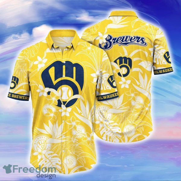 Milwaukee Brewers MLB Flower Hawaiian Shirt For Men Women Impressive Gift For Fans