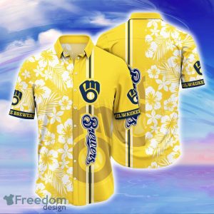 Milwaukee Brewers MLB Flower Hawaiian Shirt For Men Women Special Gift For Fans