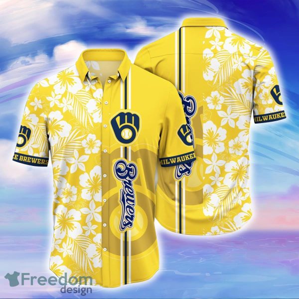 Milwaukee Brewers MLB Flower Hawaiian Shirt For Men Women Special Gift For Fans