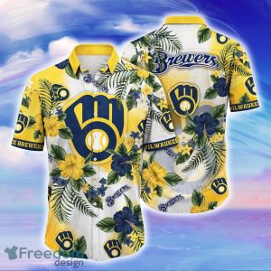 Milwaukee Brewers MLB Flower Hawaiian Shirt For Men Women Style Gift For Fans
