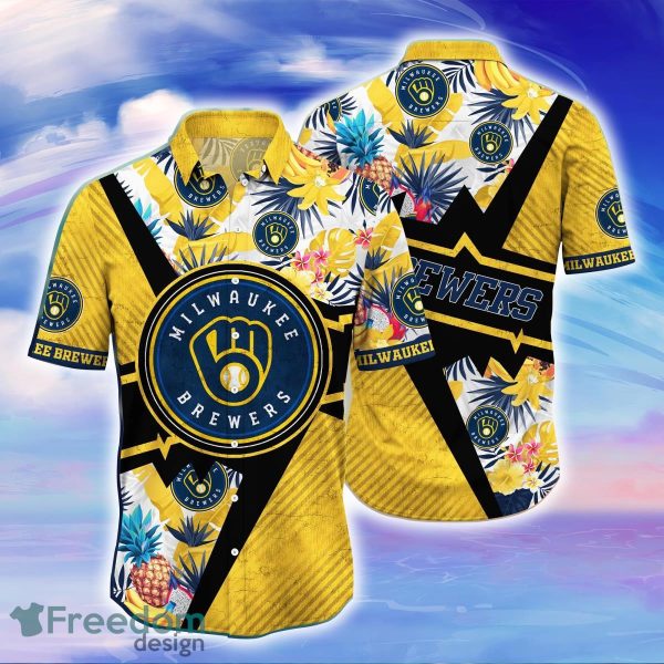 Milwaukee Brewers MLB Flower Hawaiian Shirt Gift For Men Women Fans