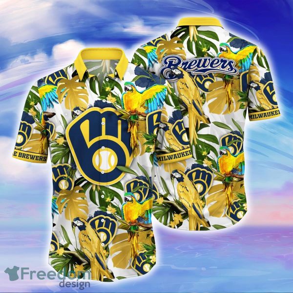 Milwaukee Brewers MLB Flower Hawaiian Shirt Great Gift For Fans