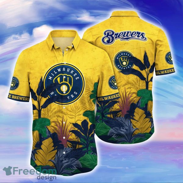 Milwaukee Brewers MLB Flower Hawaiian Shirt Great Gift For Men Women Fans