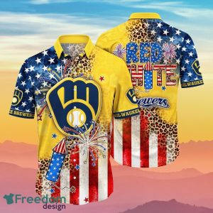 Milwaukee Brewers MLB Hawaiian Shirt 4th Of July Independence Day Ideal Gift For Men And Women Fans