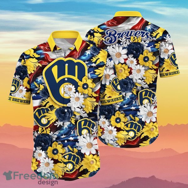 Milwaukee Brewers MLB Hawaiian Shirt 4th Of July Independence Day Special Gift For Men And Women Fans