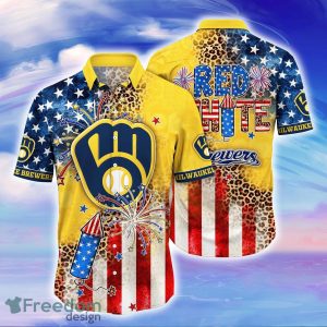 Milwaukee Brewers MLB Hawaiian Shirt Independence Day Shirt For Fans