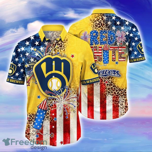 Milwaukee Brewers MLB Hawaiian Shirt Independence Day Shirt For Fans