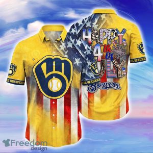 Milwaukee Brewers MLB Hawaiian Shirt Independence Day Shirt For Men Women
