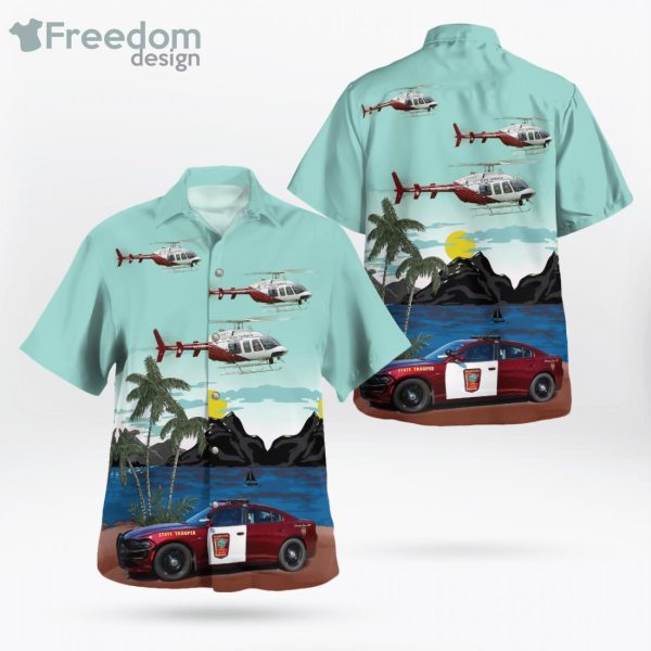 Minnesota State Patrol Dodge Chargers & Bell 407 Hawaiian Shirt