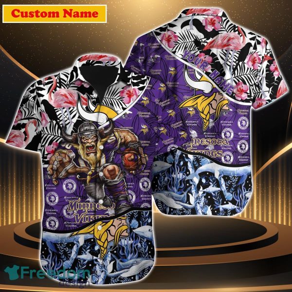 Minnesota Vikings NFL Custom Name Hawaiian Shirt Best Gift For Men Women