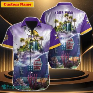 Minnesota Vikings NFL Custom Name Hawaiian Shirt Best Gift For Men Women Fans