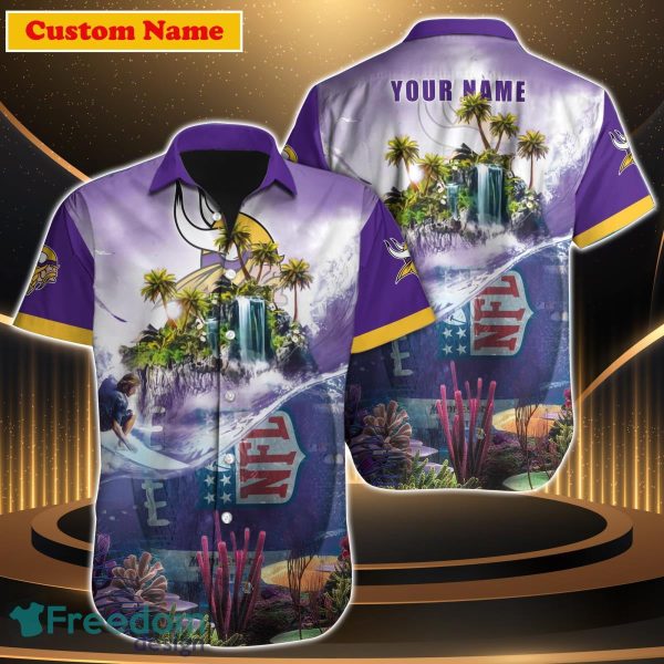 Minnesota Vikings NFL Custom Name Hawaiian Shirt Best Gift For Men Women Fans