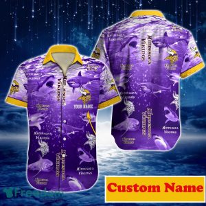 Minnesota Vikings NFL Custom Name Hawaiian Shirt For Men And Women Best Gift For Fans