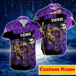 Minnesota Vikings NFL Custom Name Hawaiian Shirt For Men And Women Great Gift For True Fans