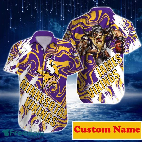 Minnesota Vikings NFL Custom Name Hawaiian Shirt For Men And Women Special Gift For True Fans