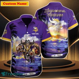 Minnesota Vikings NFL Custom Name Hawaiian Shirt For Men Women Best Gift For Fans