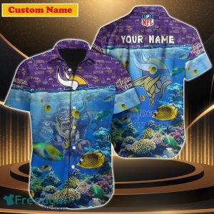 Minnesota Vikings NFL Custom Name Hawaiian Shirt For Men Women Gift For Real Fan