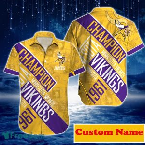 Minnesota Vikings NFL Custom Name Hawaiian Shirt For Men Women Gift For Real Fans