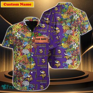 Minnesota Vikings NFL Custom Name Hawaiian Shirt For Men Women Great Gift For Fan