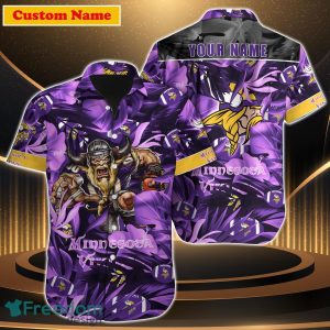 Minnesota Vikings NFL Custom Name Hawaiian Shirt For Men Women Great Gift For Real Fan