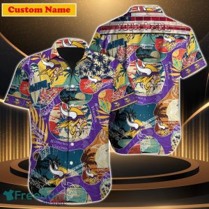 Minnesota Vikings NFL Custom Name Hawaiian Shirt For Men Women Special Gift For Fan