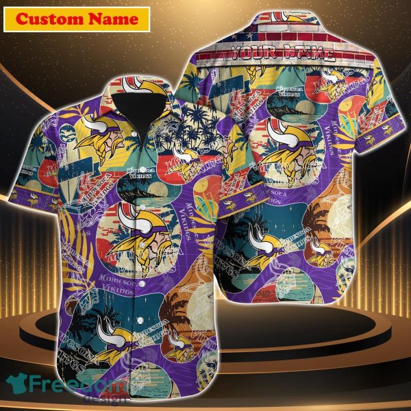 Minnesota Vikings NFL Custom Name Hawaiian Shirt For Men Women Special Gift For Fan
