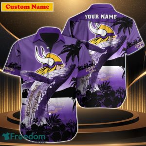 Minnesota Vikings NFL Custom Name Hawaiian Shirt For Men Women Unique Gift For Fan